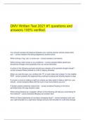  DMV Written Test 2021 &num;1 questions and answers 100&percnt; verified&period;