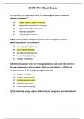 MGT 498 Final Exam Questions and answers with complete solutions 