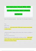 Fire Instructor I Exam With 100&percnt;  Correct Answers 2023 UPDATE  RATED A&plus;