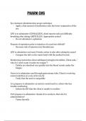 PHARM CMS exam Questions and answers with complete solutions 
