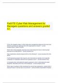  FedVTE Cyber Risk Management for Managers questions and answers graded A+.