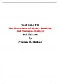 Test Bank For The Economics of Money&comma; Banking&comma; and Financial Markets  9th Edition By Frederic S&period; Mishkin