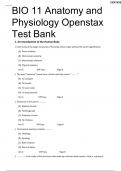 BIO 1100 Anatomy and Physiology Openstax Test Bank(WITH COMPLETE SOLUTIONS)