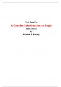 Test Bank For A Concise Introduction to Logic  11th Edition By Patrick J. Hurley 
