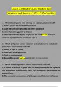  CSLB Contractor's Law practice Test Questions and Answers &lpar;2023&sol;2024&rpar; &lpar;Verified Answers&rpar;