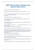 ARRT Practice Exam 1 Questions and  Answers 100&percnt; Correct