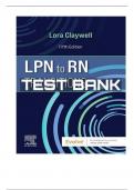 TEST BANK FOR LPN TO RN TRANSITIONS 5TH EDITION BY CLAYWELL