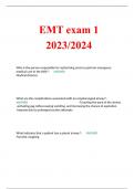 EMT exam 1 2023/2024