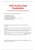 EMT Practice Final Examination EMT--Basic Review for NREMT CBT Practice Examinations