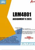 LRM4801 Assignment 9 2023 (MCQ) 