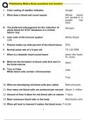 Phlebotomy Medca Exam questions and answers