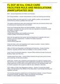 FL DCF 40 Hrs&comma; CHILD CARE FACILITIES RULE AND REGULATIONS &lpar;RNRF&rpar;UPDATED 2022