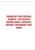 chemistry the central science 14th edition brown LeMay, Bursten, Murphy, Woodward test bank