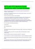 Bundle For PTU Rite Aid Exam Questions with Correct Answers