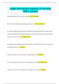 Legal and ethical aspects of nursing 100&percnt; correct
