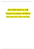 Solution Manual for Financial Accounting 11th Edition Robert Libby, Patricia Libby, Frank Hodge |Complete Chapter 1 - 13| 100 % Verified