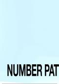 NUMBER PATTERNS OR SEQUENCES NOTES 