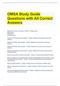 OMSA Study Guide Questions with All Correct Answers 