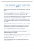Final Exam Debt & Money Market 2023-2024