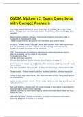 OMSA Midterm 2 Exam Questions with Correct Answers 
