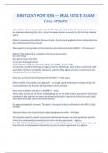 KENTUCKY PORTION &mdash; REAL ESTATE EXAM FULL UPDATE