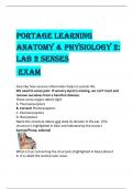 Portage Learning  Anatomy & Physiology 2:  Lab 2 Senses 