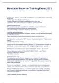 Mandated Reporter Training Exam 2023