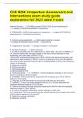 CH8 N266 Intrapartum Assessment and Interventions exam study guide explanation fall 2023 rated 5 stars