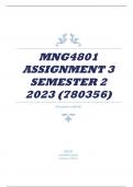 MNG4801 ASSIGNMENT 3 SEMESTER 2 2023