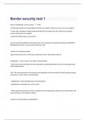 Border security test 1 questions and verified correct answers