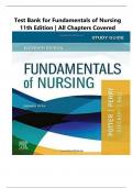 Test Bank for Fundamentals of Nursing 11th Edition | All Chapters Covered