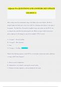 Adjuster Pro QUESTIONS AND ANSWERS 2023 UPDATE GRADED A&plus;