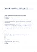 Test Bank For Prescott's Microbiology 11th Edition Questions & Answers By Joanne Willey 9781260211887 Chapter 1-43 Complete Guide (A+ GRADED)