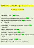 CSTR EXAM Questions and Answers &lpar;2023&sol;2024&rpar; &lpar;Verified Answers&rpar;