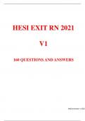 HESI RN EXIT EXAM V1 FULL 160 QUESTIONS AND ANSWERS
