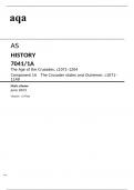 Aqa AS History 7041&sol;1A June 2023 MARK SCHEME&period;