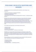 PEDS EXAM 1 NCLEX STYLE QUESTIONS AND ANSWERS