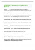 C213 Accounting for Decision Makers WGU  Bundled Exams with complete solution