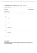  ERSC181 B001 Week 8 Final Exam QUESTIONS WITH 100% CORRECT ANSWERS/ A+ GRADE