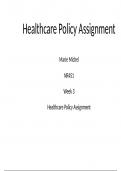 NR 451 Week 3 Healthcare Policy PP 100% correct guide