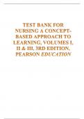 TEST BANK FOR NURSING A CONCEPT-BASED APPROACH TO LEARNING&comma; VOLUMES I&comma; II & III&comma; 3RD EDITION&comma;
