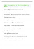 C213 Accounting for Decision Makers WGU exam questions with 100&percnt; correct answers&period;