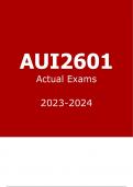 AUI2601 Actual Exams 2023-2024 with Correct Answers