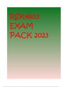 RSK4803 EXAM PACK 2023