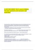   A-US1329 SERE 100.2 Level A Military Pre-test questions and answers well illustrated.