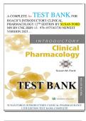 A COMPLETE A+ TEST BANK FOR ROACH’S INTRODUCTORY CLINICAL PHARMACOLOGY 12TH EDITION BY SUSAN FORD MN RN CNE, ISBN-13: ‎ 978-1975163730 NEWEST VERSION 2023…with Rationale