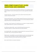 RIMS CRMP EXAMS BUNDLE&vert;VERIFIED FOR ACCURACY