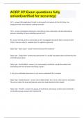 ACRP CP Exam questions fully solved&lpar;verified for accuracy&rpar;