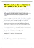 ACRP-CP Exam questions and answers 2023 update&lpar;verified for accuracy&rpar;
