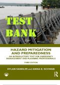 Test Bank SM for Hazard Mitigation and Preparedness An Introductory Text for Emergency Management and Planning Professionals, 3e Dylan Sandler, A 